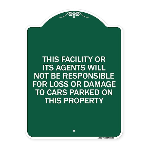 This Facility or Its Agents Will Not Be Responsible for Loss or Damage to Cars Parked, GW-1824-22819